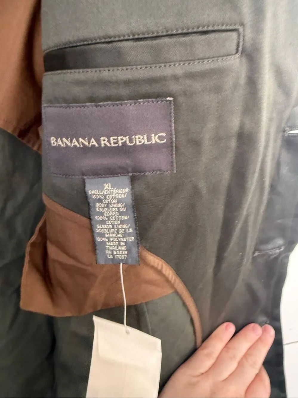 Banana Republic Men’s XL Green Swedish Army Blazer Jacket New Vintage
